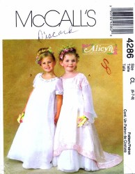 4286 ALICYN GIRLS FORMAL EMPIRE SS-LS DRESS PATTERN PART CUT 3